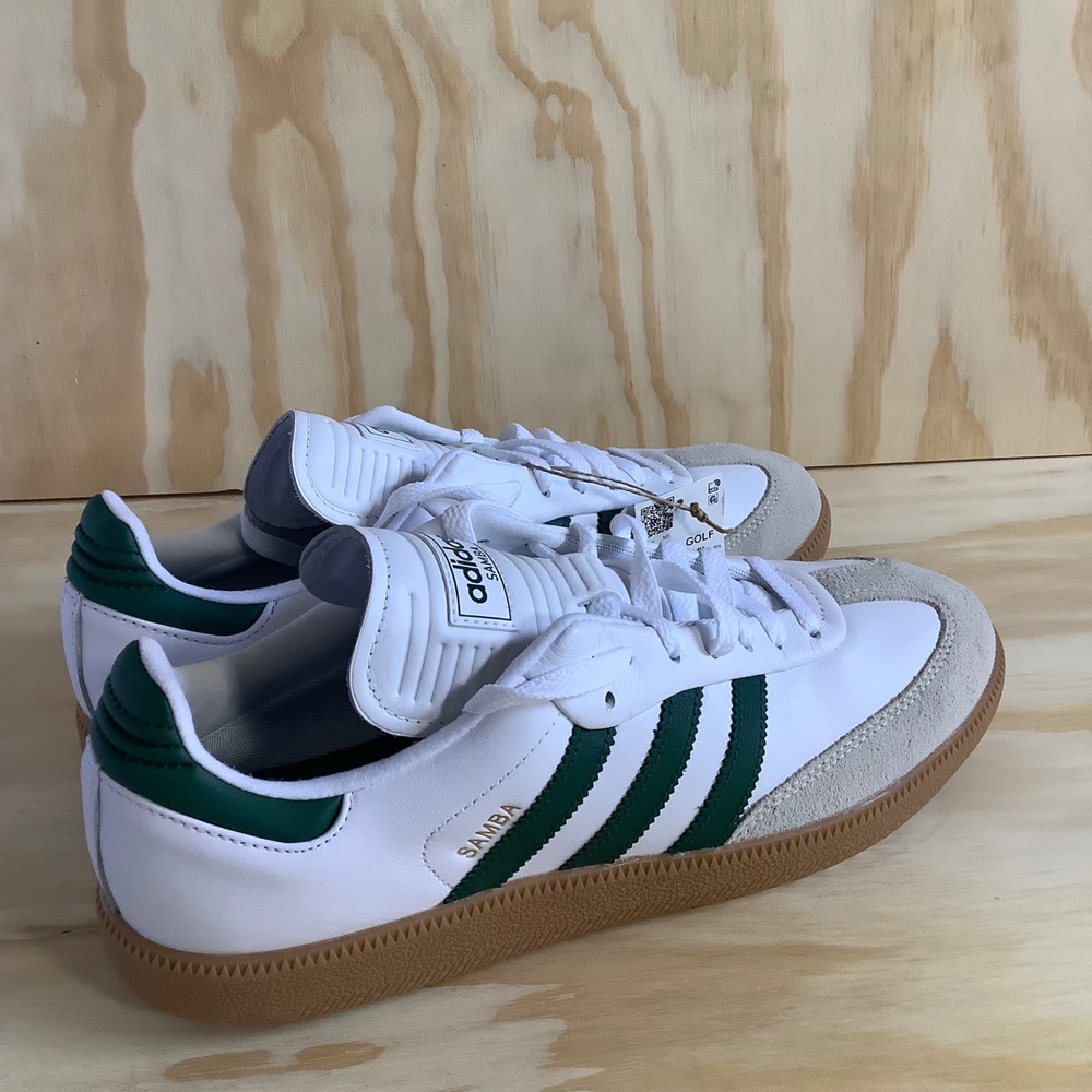 Adidas Samba Golf Shoes White Collegiate Green HP9640 Mens 10 New